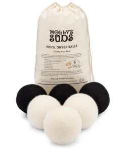 6 Pack Wool Dryer Balls | Mixed (3 Natural/ 3 Black)
